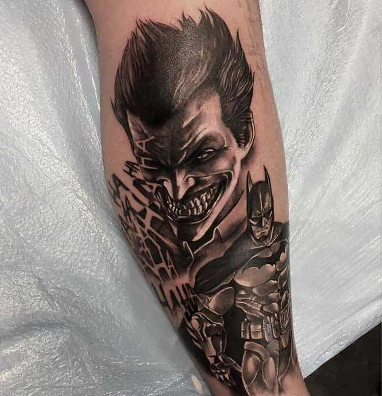 joker és batman tetoválás