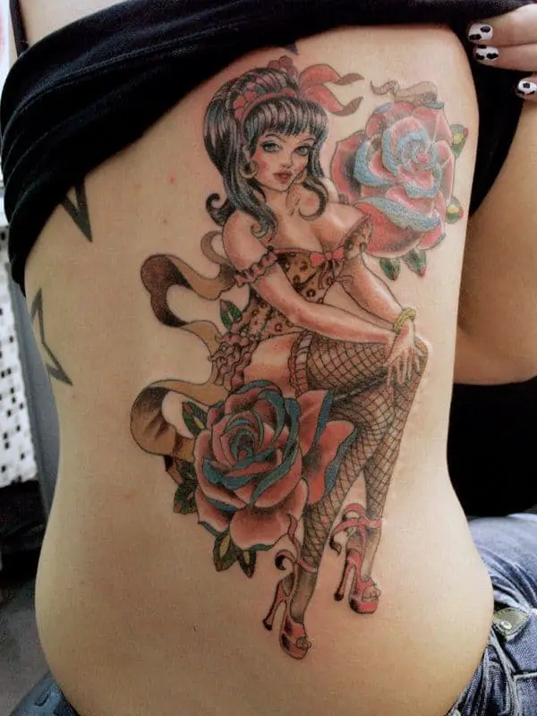 Pin-up Girl tetoválás (4)