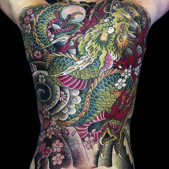 kínai sárkány tetoválás