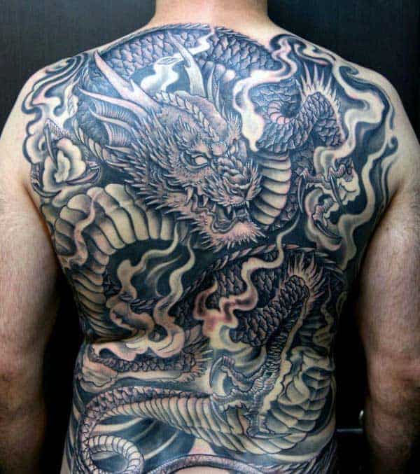 sárkány tetoválás minta