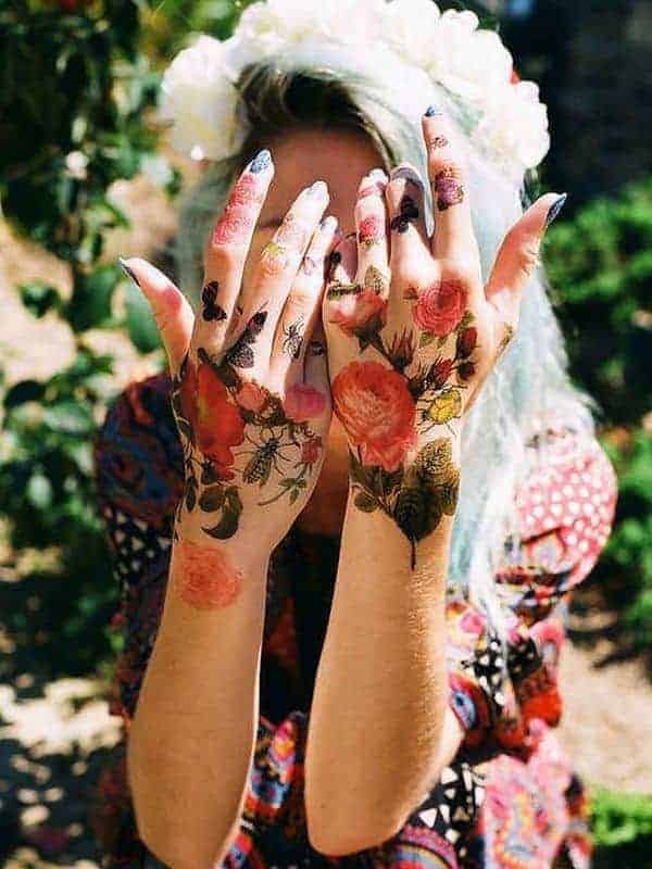 kéz tetoválások női