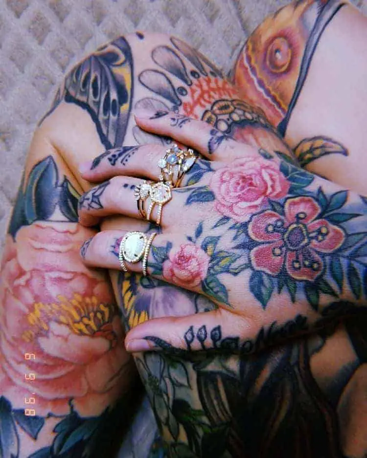 női tetoválások kézre