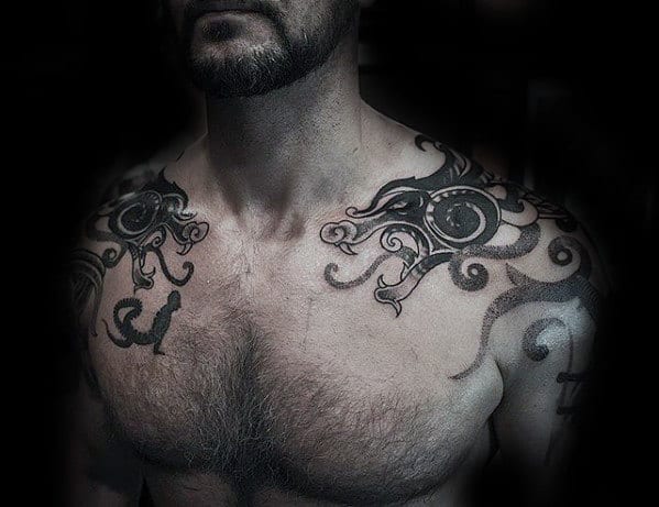 mens-dragon-kelta-tribal-váll-tetoválás