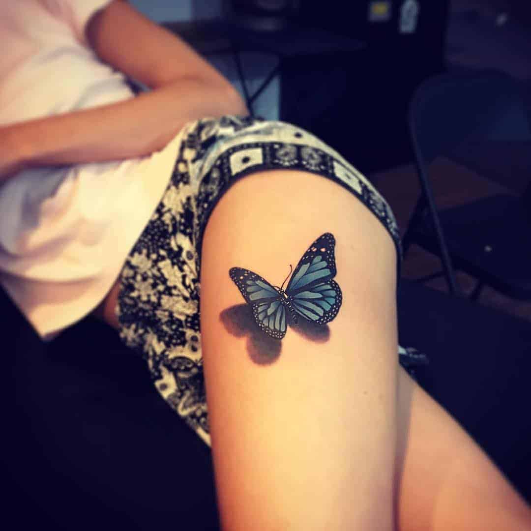 3D pillangó comb tetoválás