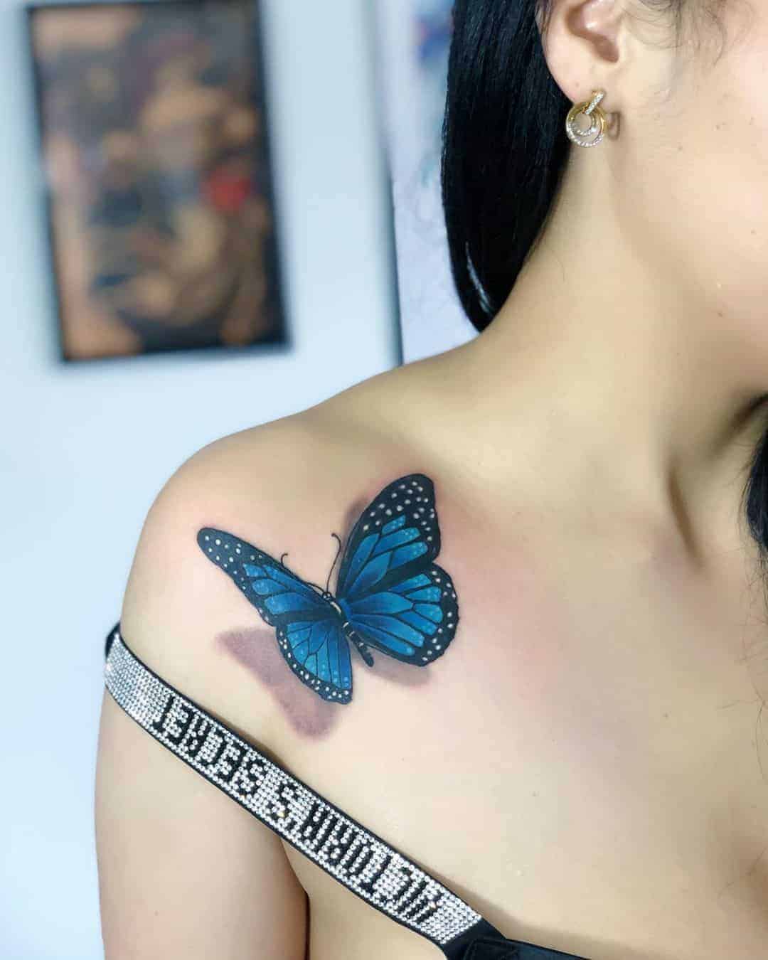 3D pillangó tetoválás