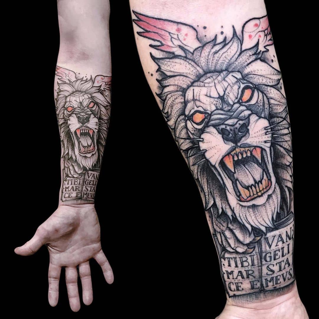 oroszlán tattoo