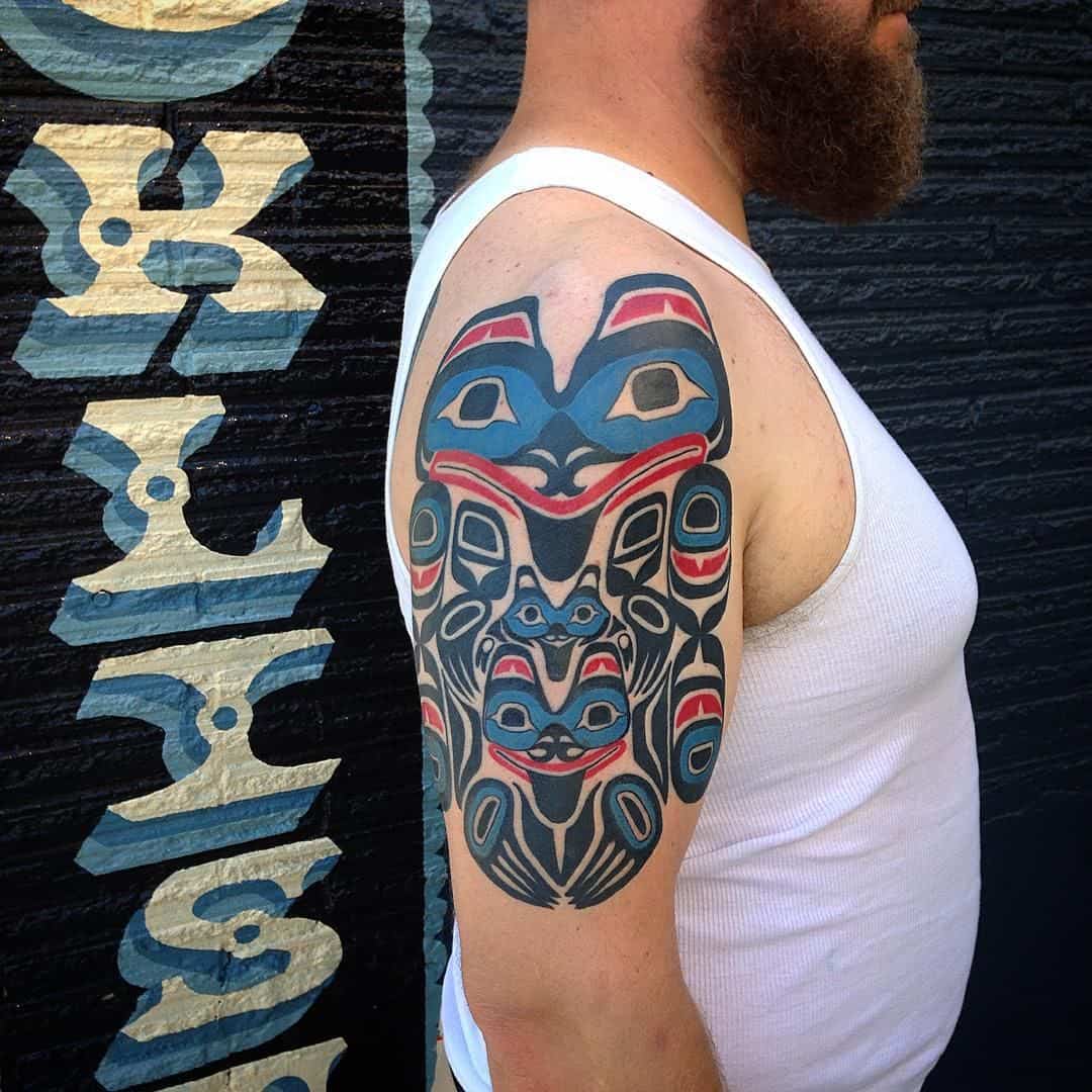 Haida medve tetoválás