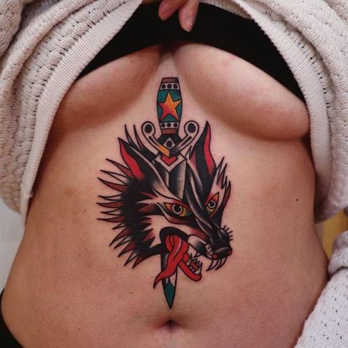 női farkas tetoválás