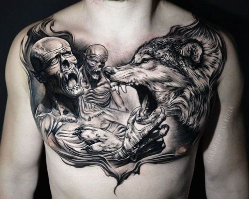 farkas tetoválás