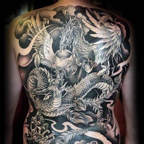 főnix és sárkány tattoo