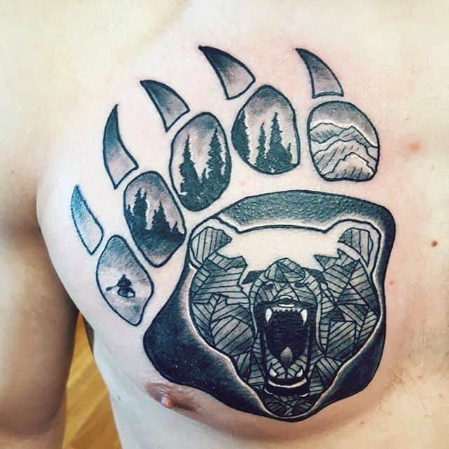 medve mancs tetoválás