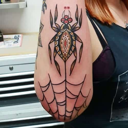 pók tetoválás