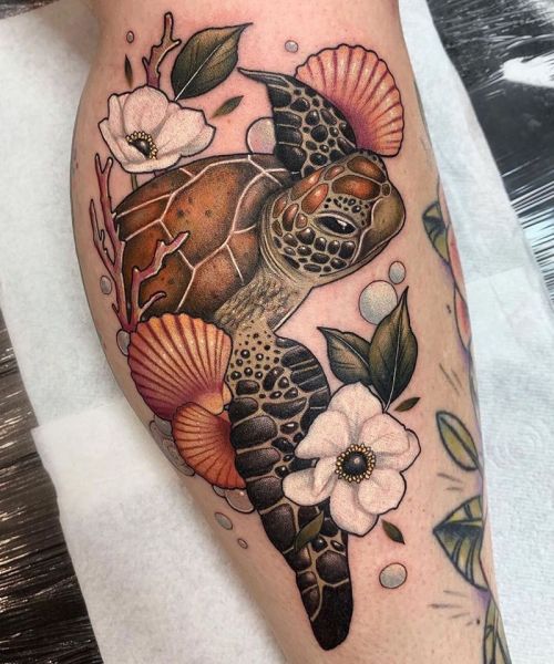 teknős tetoválás