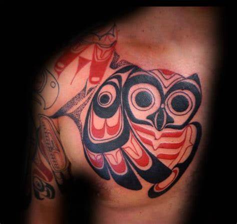 törzsi bagoly tetoválás