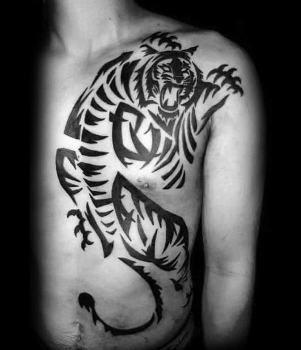 törzsi tigris tattoo