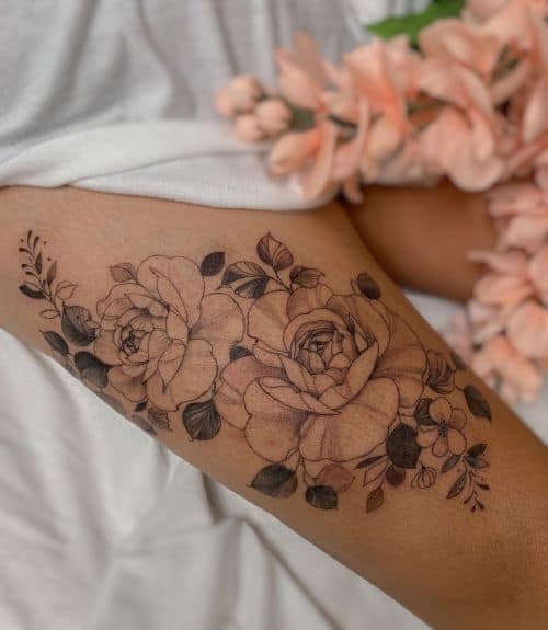 fehér rózsa tattoo