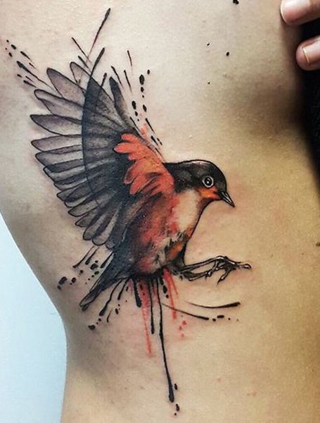 női madár tetoválás
