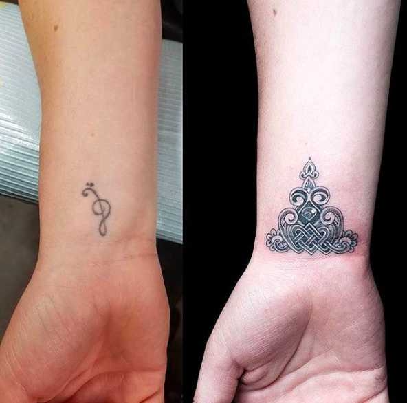 csukló tetoválás fedés
