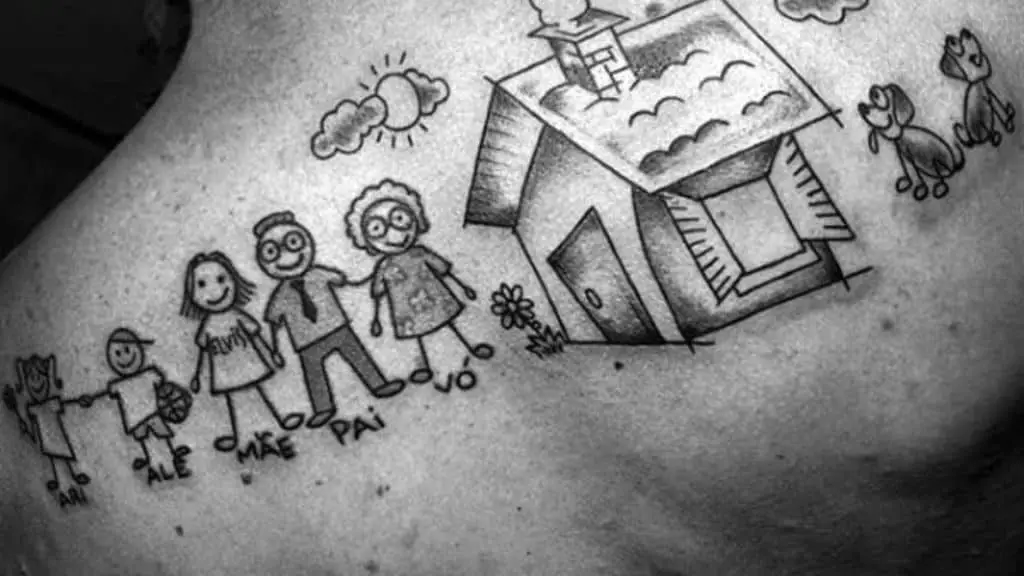 család tetoválás