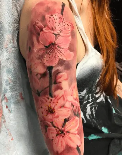 cseresznyevirág tetoválás