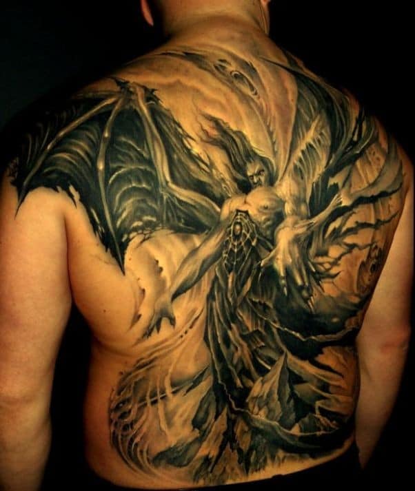 angyal ördög tetoválás